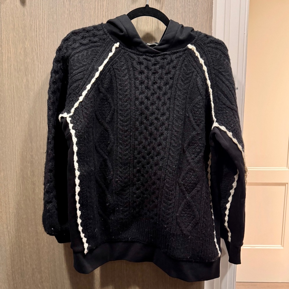 SEA New York Cable Knit Hoodie Sweatshirt